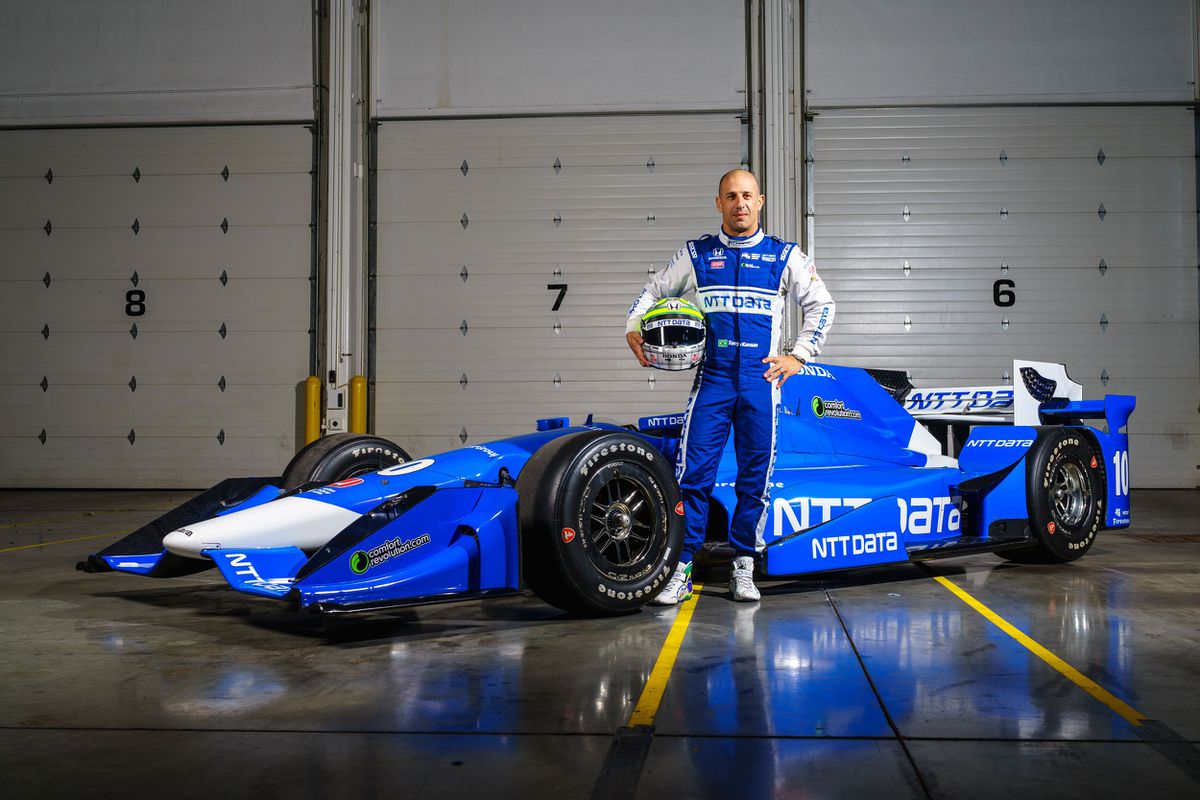 Kanaan with his number 10 NTT Data car.